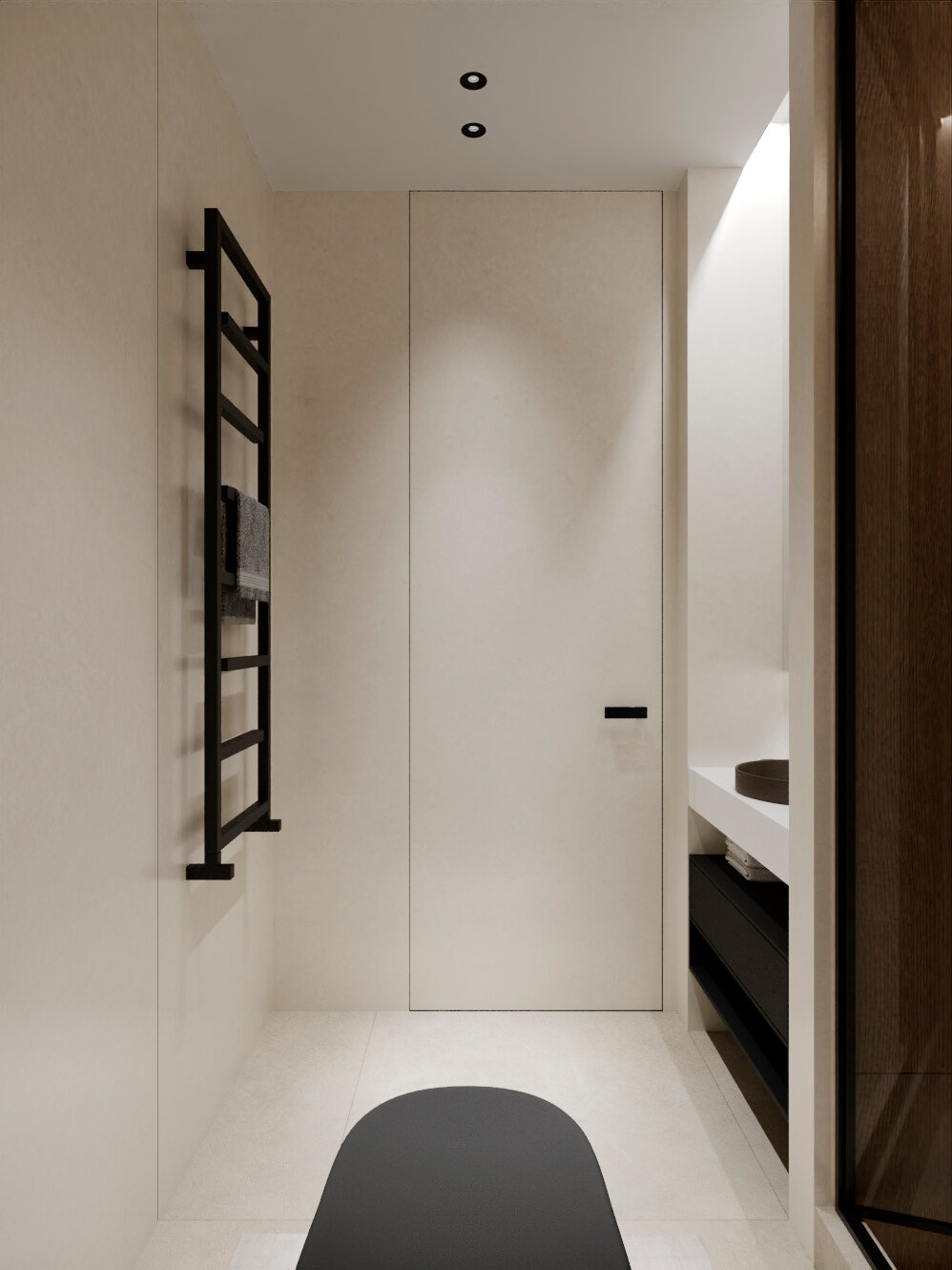 узкая прихожая в современном стиле, дизайн прихожей, прихожая интерьер, прихожие в минималистическом стиле, узкая прихожая
