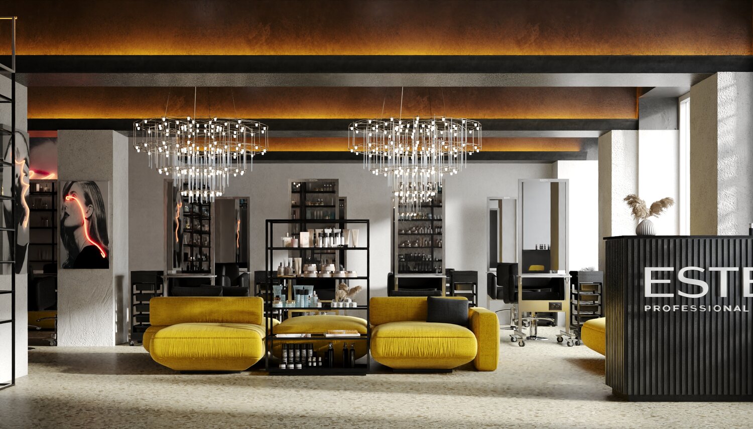 дизайн интерьера, интерьер, современный интерьер, studia 54 интерьер, интерьер магазина в черном цвете