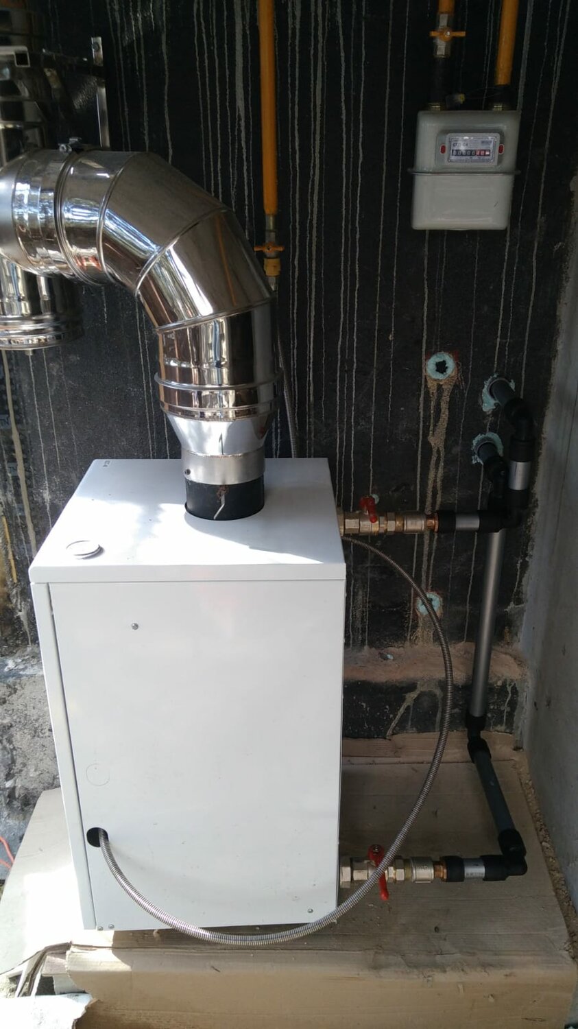 двухконтурный газовый котел, котел, монтаж котла, установка котла, газовый напольный котел