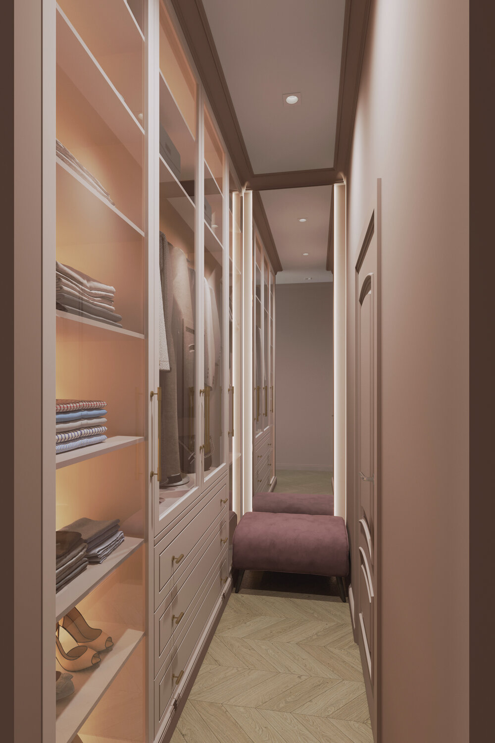 дизайн узкой прихожей, дизайн прихожей с гардеробной, дизайн длинной прихожей, гардеробная дизайн, дизайн маленькой гардеробной