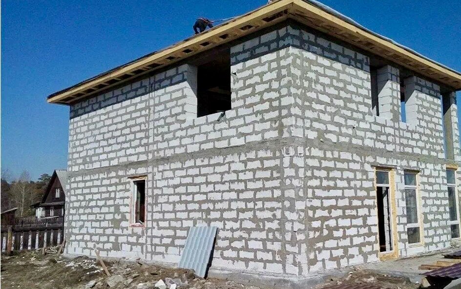 дом из газобетона, газобетонные блоки дома, построить дом из газобетона, строительство домов из пеноблоков, дом из газобетонных блоков