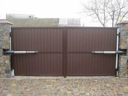 распашные ворота с электроприводом дорхан 2500, распашные ворота автоматические, ворота распашные, автоматика на распашные ворота, распашные ворота с электроприводом дорхан