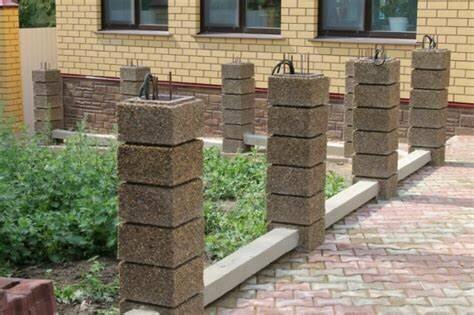 кирпичные столбы для забора, декоративные столбы для забора, элит стоун заборные столбы, блоки для столбов забора, столбы для забора из кирпича