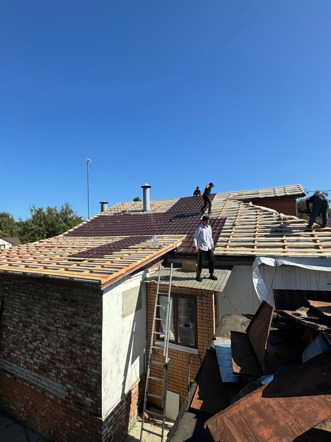 монтаж кровли, монтаж крыши, ремонт крыш, кровельные работы, плоская крыша
