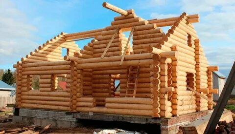 дом из бревна, сруб дома из бревна, сруб дом, сруб из бревна, сруб оцилиндрованное бревно