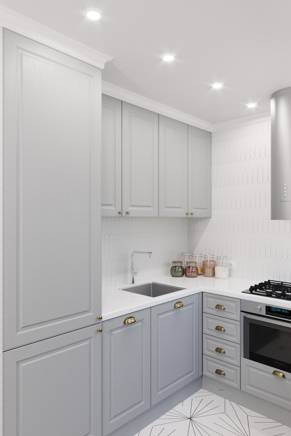 кухня неоклассика светлая 6м2, кухня неоклассика прямая 4м, натуральная белая кухня, дизайн кухни, кухня