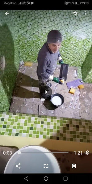 Облицовка мозаикой бассейна