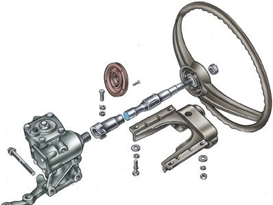 рулевой механизм ваз 2101, рулевой механизм ваз 2105, рулевой механизм ваз 2107 схема, рулевое управление ваз 2101, рулевой механизм ваз 2101 схема
