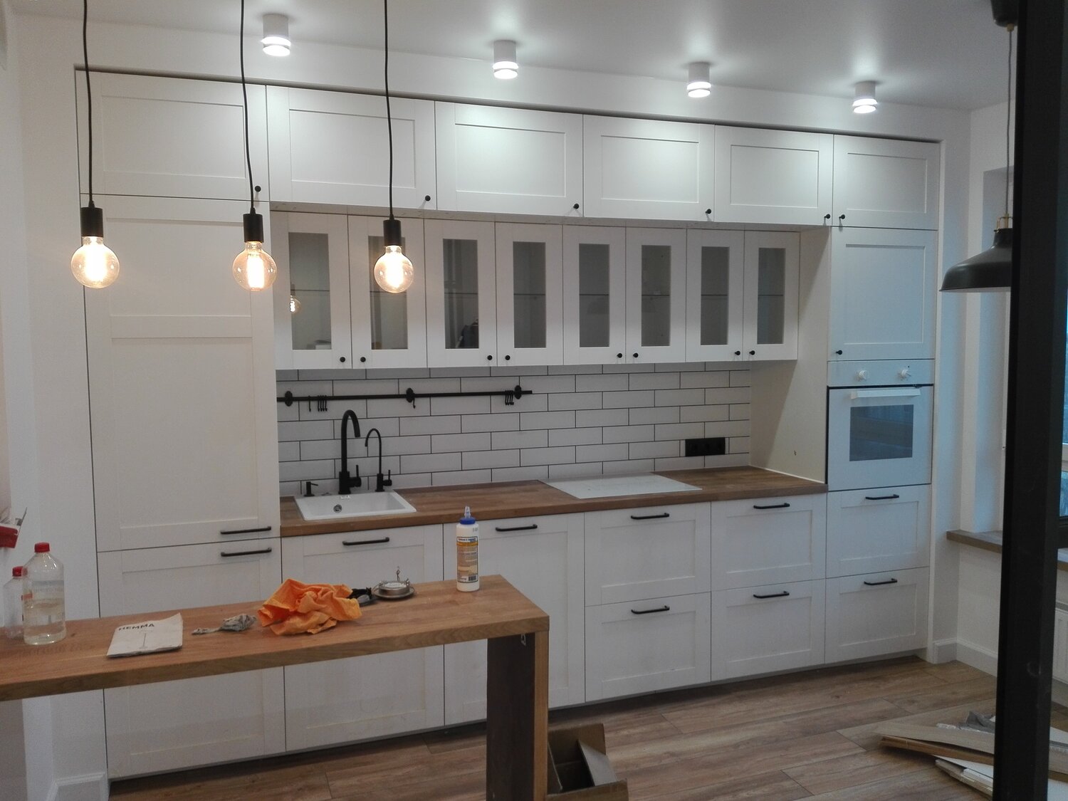 кухня, дизайн кухни, кухни лорена фасады эмаль, кухня большая, кухонный гарнитур