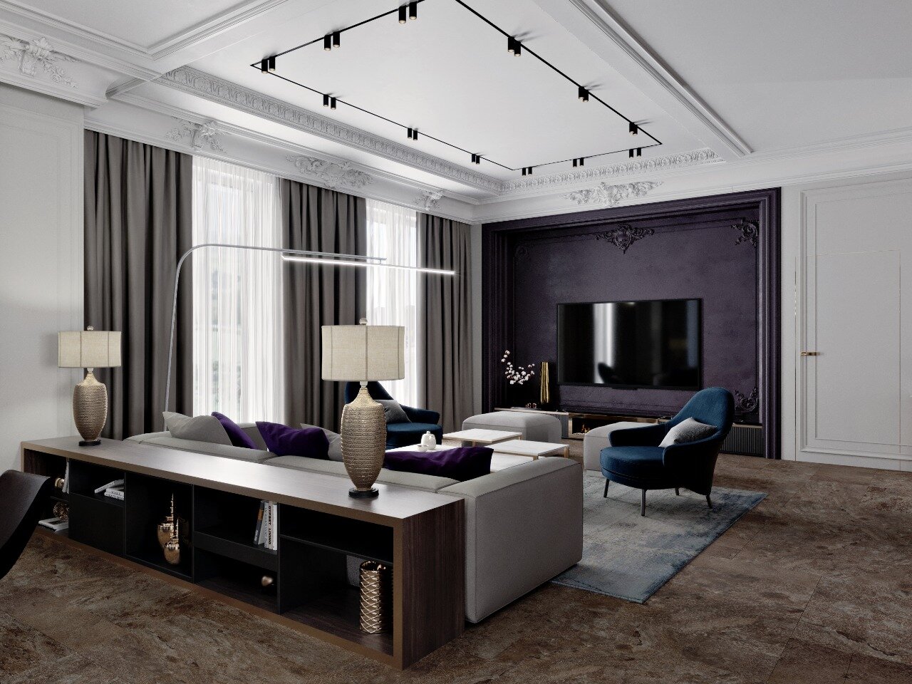 стильная гостиная, стильный интерьер гостиной, дизайн интерьера, дизайн квартир, люстры в современном интерьере гостиной