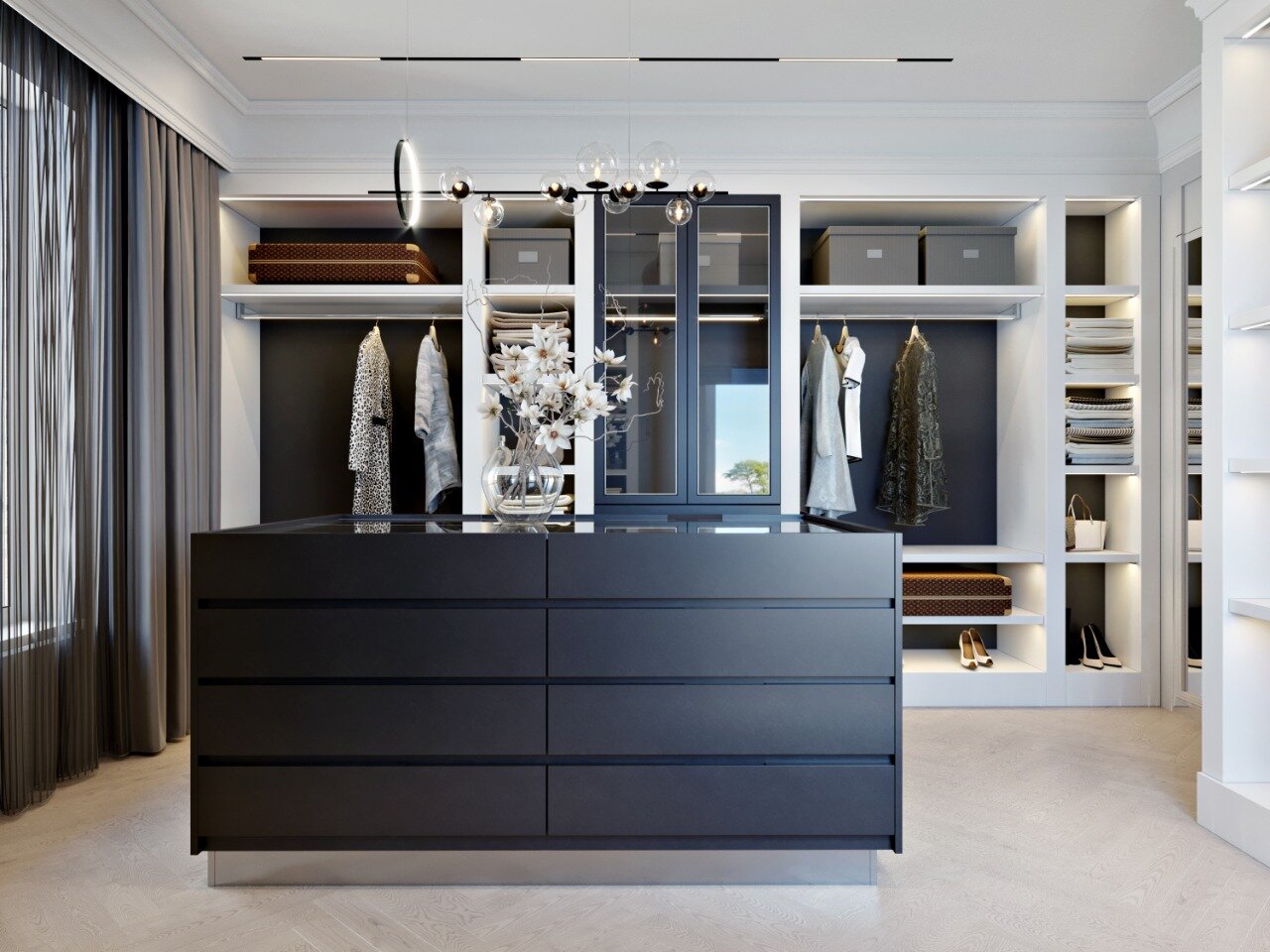 fm bottega boston гардероб, итальянская гардеробная fm bottega, гардероб london fm bottega d'arte, franco bianchini гардеробная, гардероб