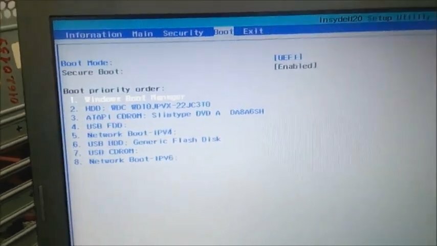 Установка Windows Acer Aspire