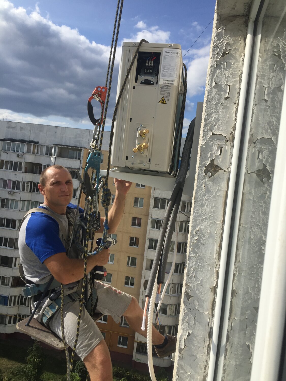 промышленный альпинизм, старый промальп, промальп, промышленный альпинизм кондиционер, монтажник фасадов