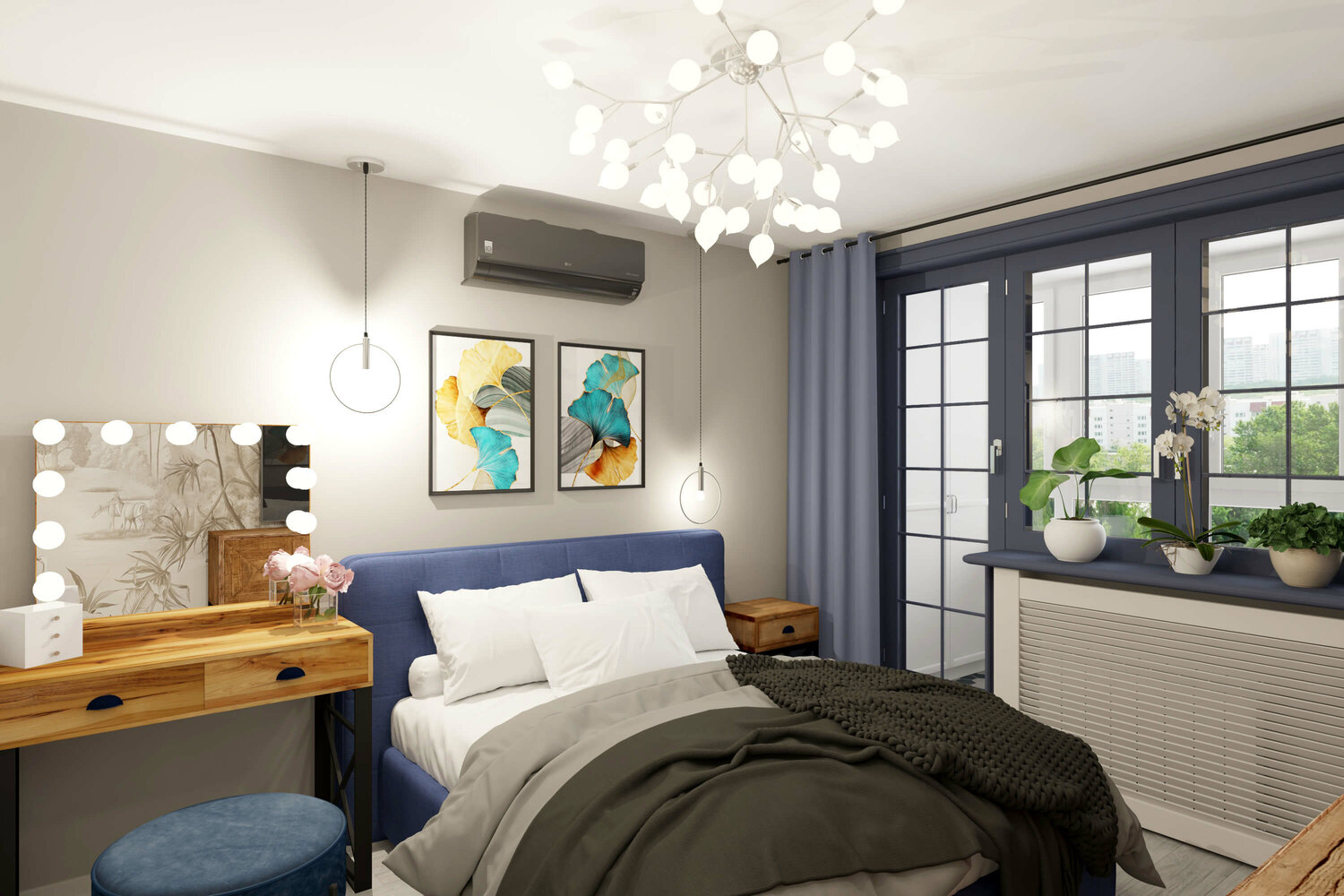 интерьер спальни, спальни в скандинавском стиле, идеи спальни, дизайн интерьера, интерьер спальни в скандинавском стиле