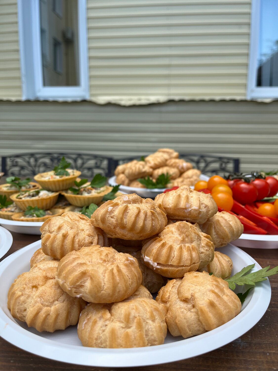 картофельные профитроли, профитроли с сыром и чесноком, профитроли закусочные на праздничный стол, профитроли, профитроли с кремом