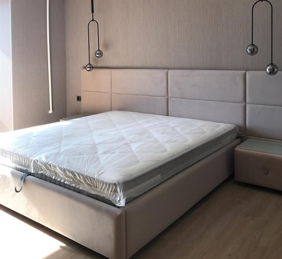 кровать с изголовьем шире кровати, двуспальная кровать, двуспальная кровать принц, кровать "rimini" nuvola, кровать двуспальная верона мн 24