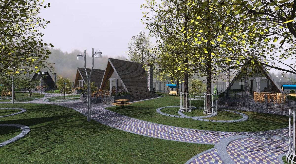 загородный дом, ландшафтный дизайн, glamping olimia adria village, дача, ландшафт