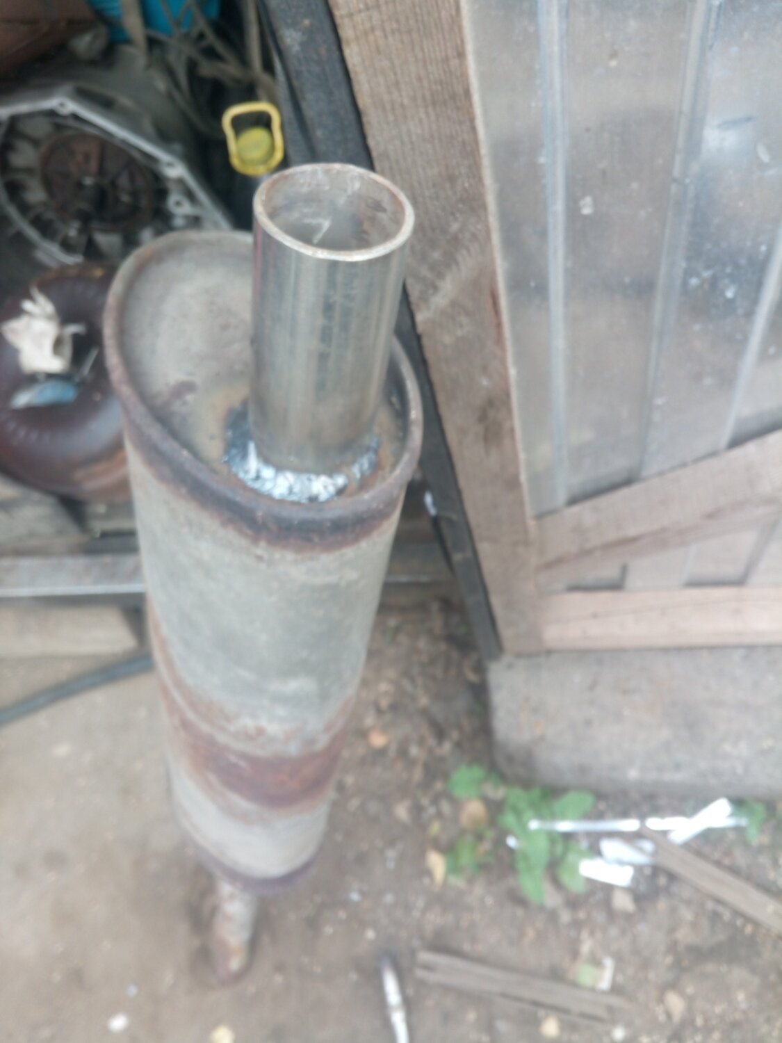 прямоток своими руками на авто без сварки, банка прямоток своими руками, глушитель, тихий выхлоп на уаз 469, заварка глушителя