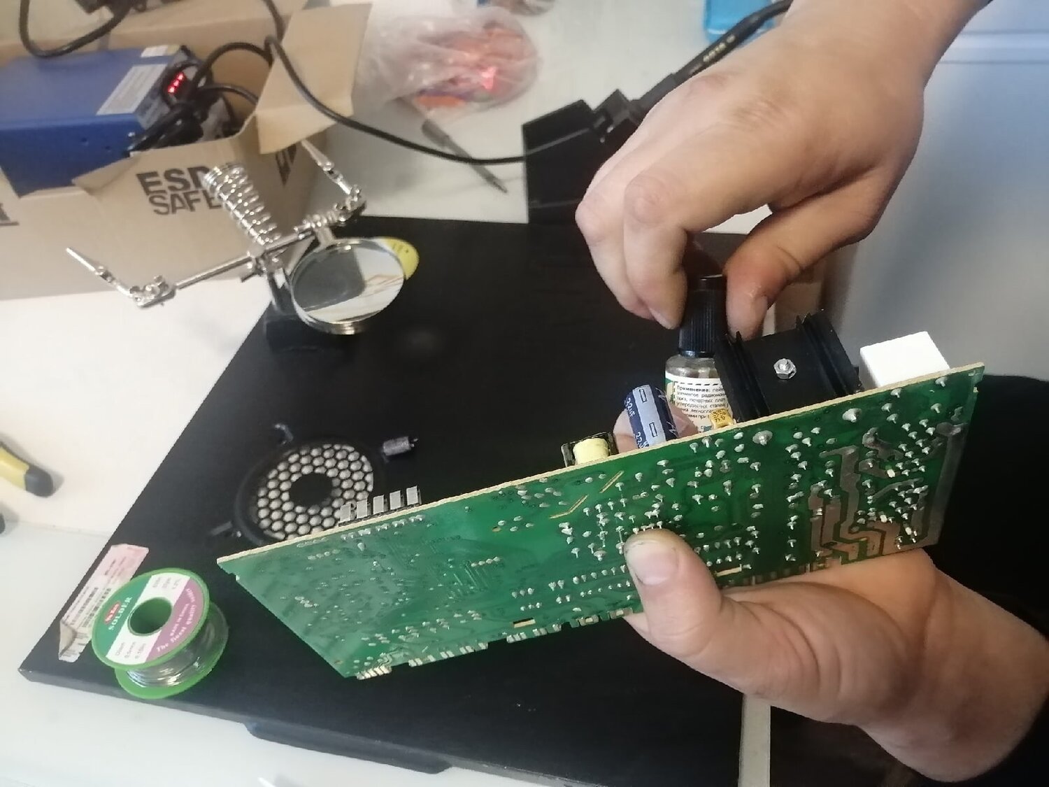 пайка печатной платы волд, xbox 360 ошибка e74, плат, ремонт, микропайка