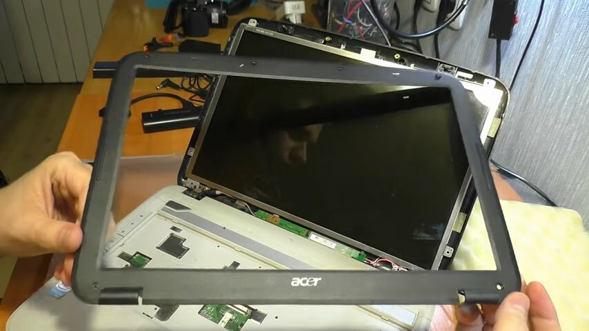 экран, разборка клавиатуры acer travelmate 4220, acer aspire, ноутбук, acer extensa