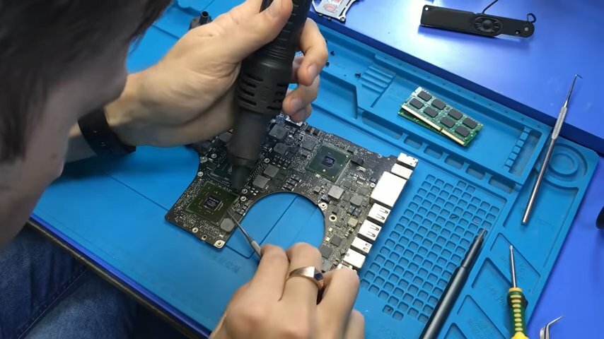 техника, залить плату ноутбука лаком, repair, сервис делл ноутбука, компьютер