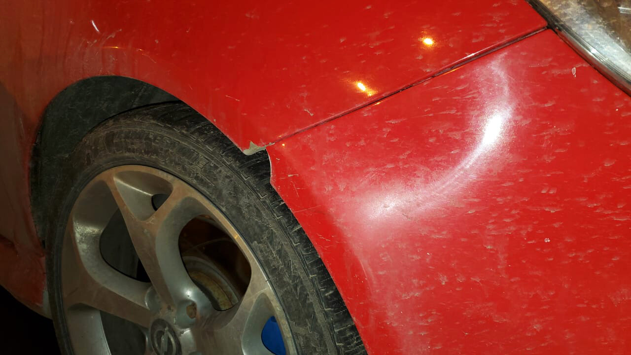 авто, автомобиль, машин, цвет обнаружения царапин, kia ceed красный царапины
