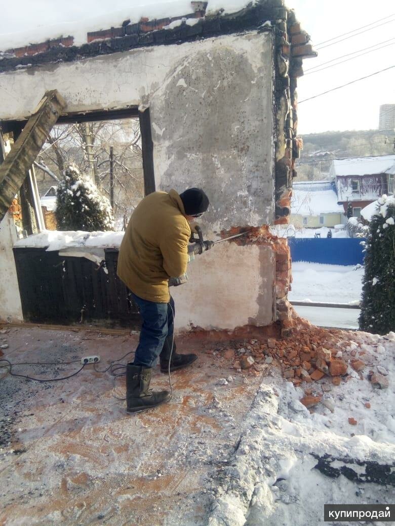 демонтаж дома, демонтаж зданий вручную, демонтаж стен, демонтаж зданий, снос дома