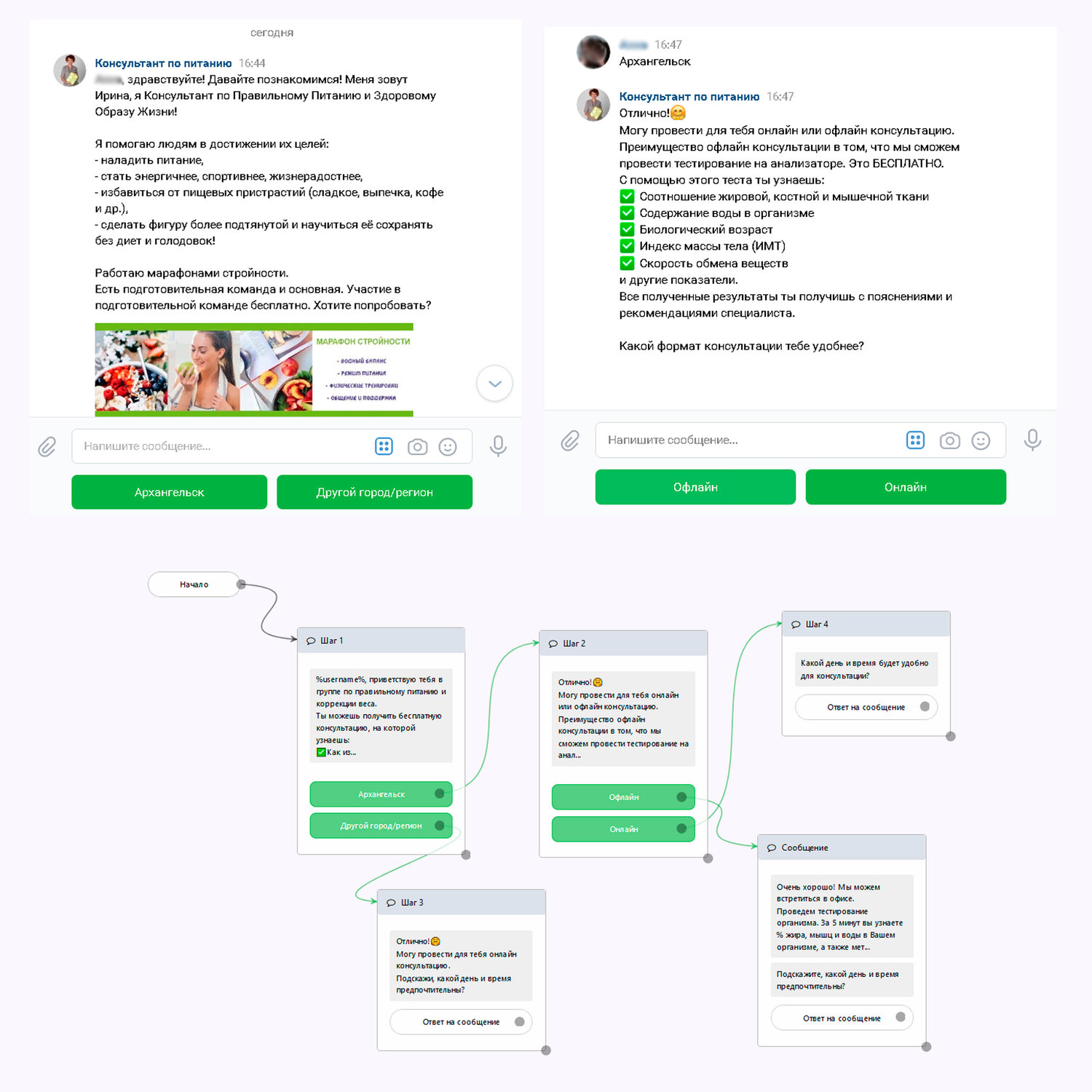 скриншот с текстом, переписки, чат переписки, чат бот пример, примеры чат ботов