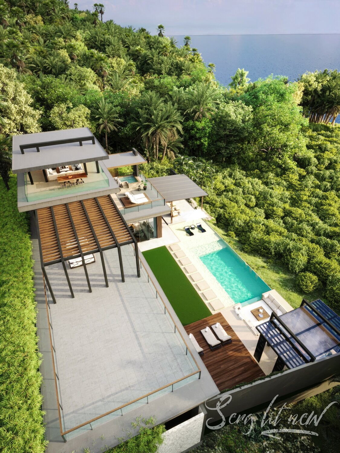 вилла, вилла пикассо бали, дом в тропиках, дом современный, дом трампа