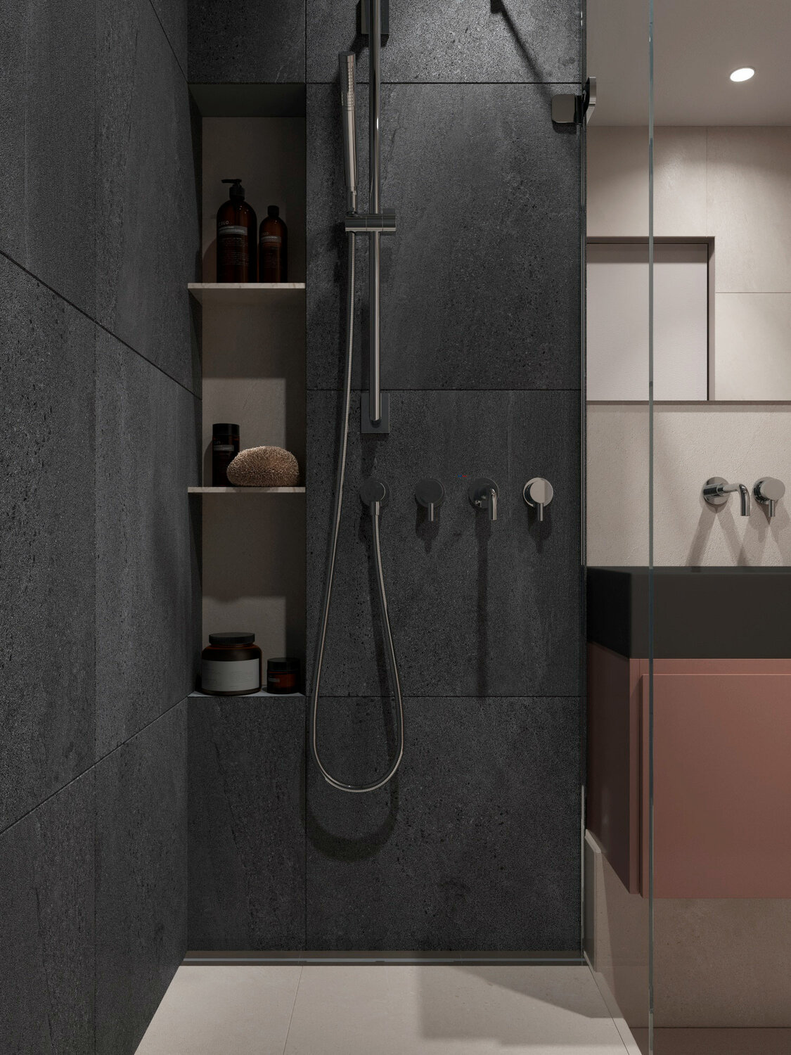 душевая интерьер, душевая дизайн, душевая комната, серая ванная, ванная комната