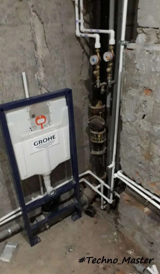 сантехника разводка, сантехника монтаж, инсталляция grohe, разводка труб, разводка труб в квартире