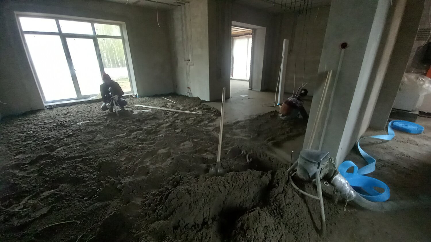 стяжка пола, полусухая стяжка пола, полусухая стяжка, цементная стяжка пола, цементно песчаная стяжка пола