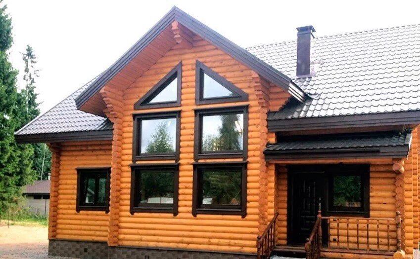 дом со сруба, сруб дома, дом из оцилиндрованного бревна, дом из бревна, дом бревно