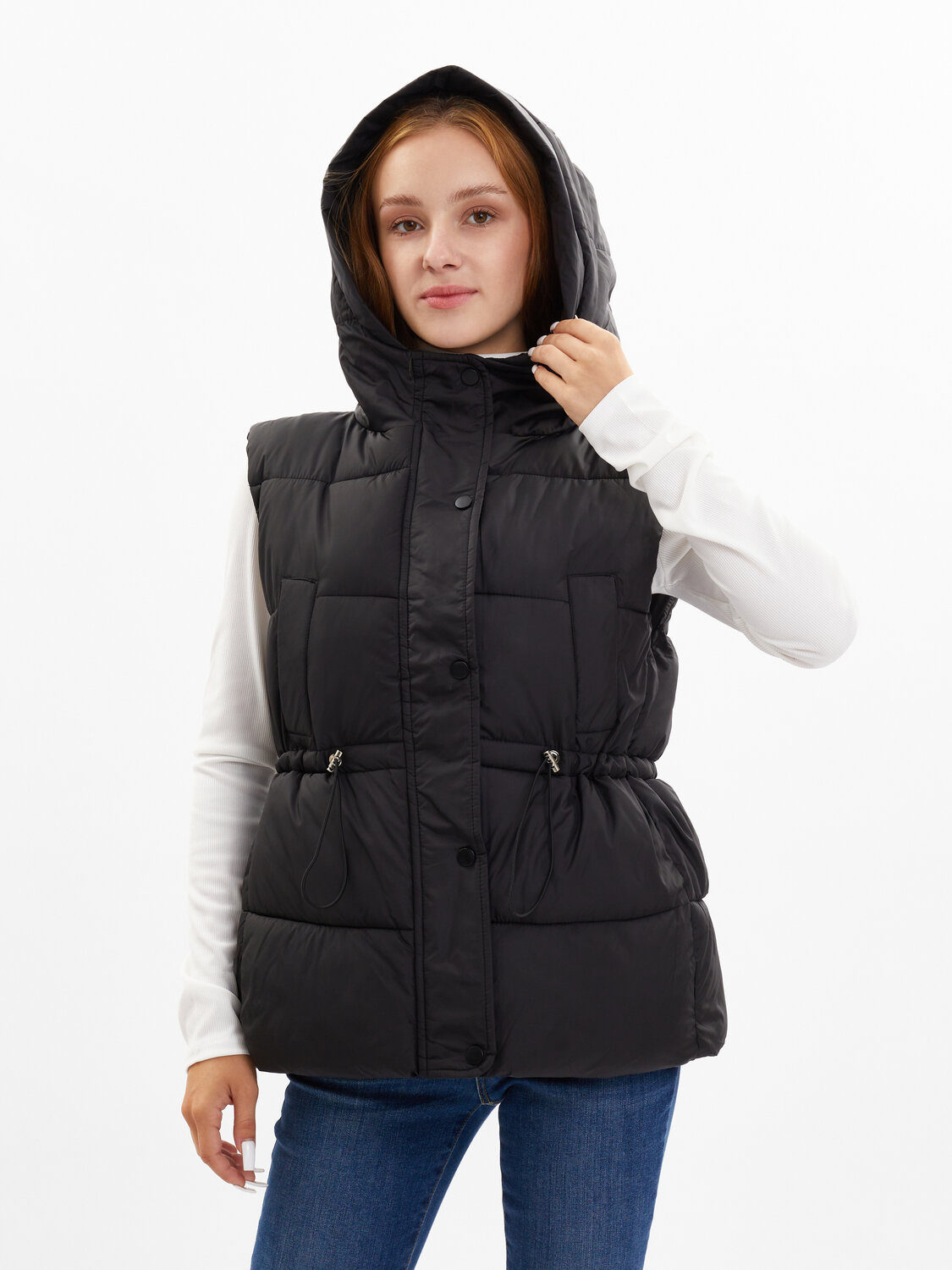 жилетка женская демисезонная, безрукавка женская, жилет утепленная, жилет стеганый женский sela, женская жилетка