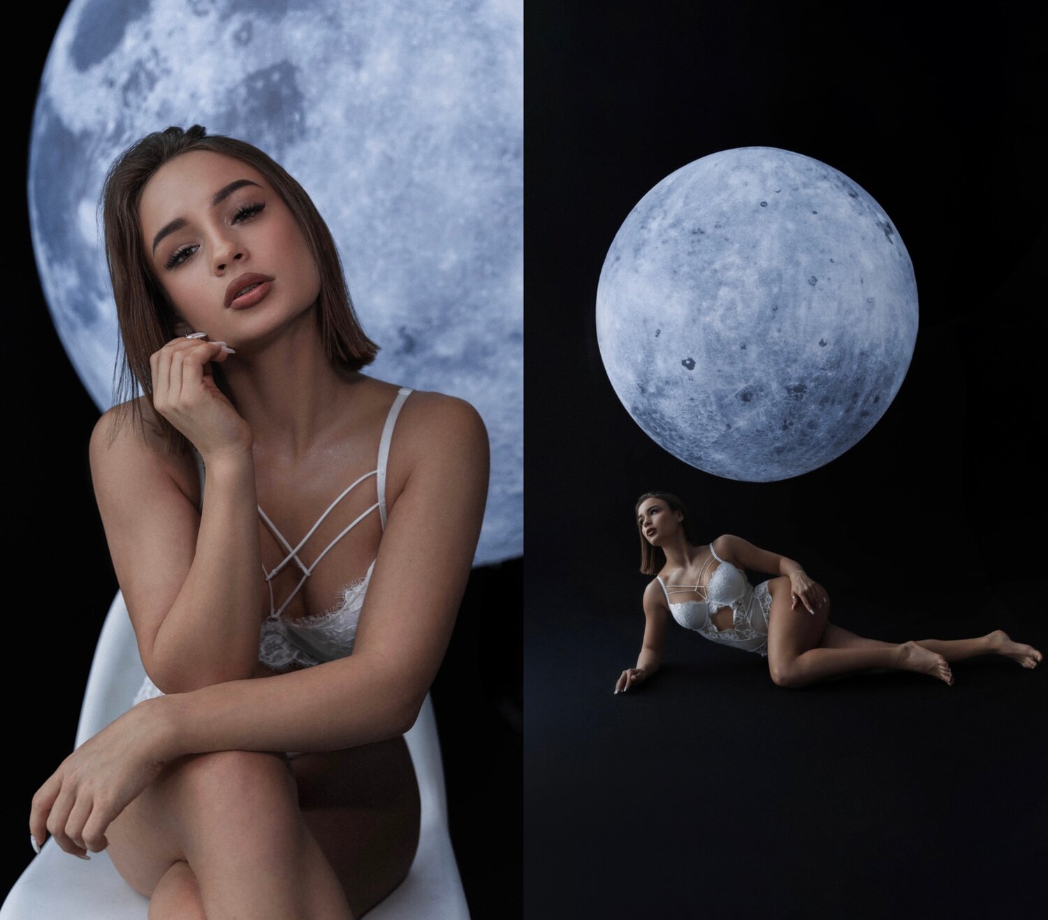 лия сильвер liya silver, девушка, фотостудия с луной, модели, людей
