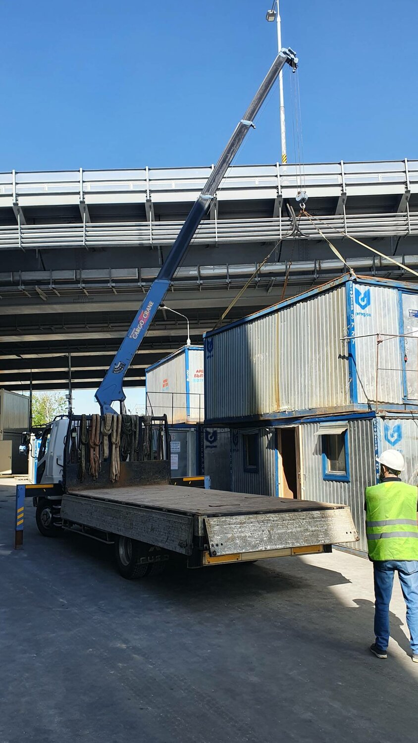 манипулятор, бытовка на манипуляторе, манипулятор со стрелой 20 метров, манипулятор кму, манипулятор 5 тонн