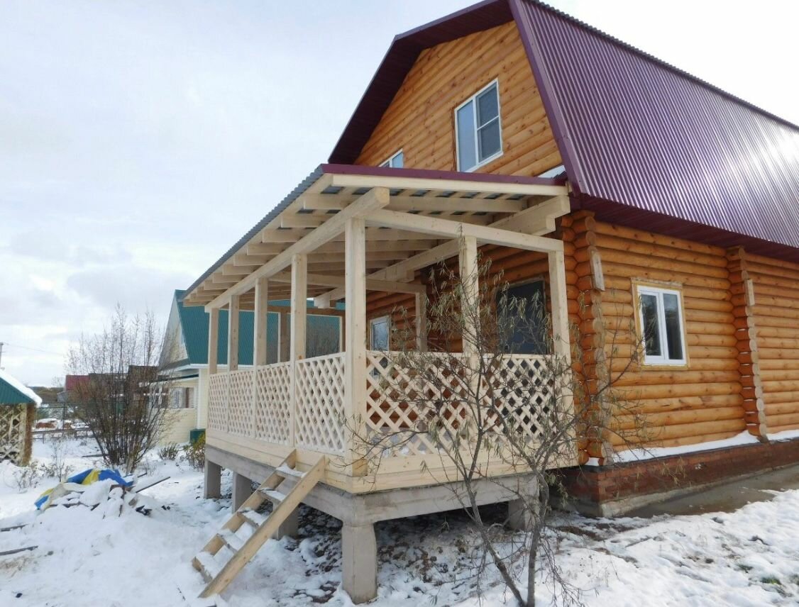 детинец пристройка веранды, пристройка террасы, дом с пристроенной верандой, пристройка к дачному дому 2*2, веранда к дому
