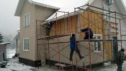 фасадные работы, сайдинг монтаж, утепление фасада, обшить дом сайдингом с утеплителем, утепление дома под сайдинг