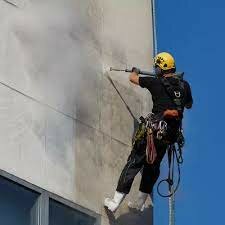 мойка фасада, промышленный альпинизм, герметизация межпанельных швов, промышленные альпинисты, мойка фасадов зданий
