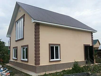 крашеные фасады домов, дом короед, фасад дома короед, фасад короед, мокрый фасад короед