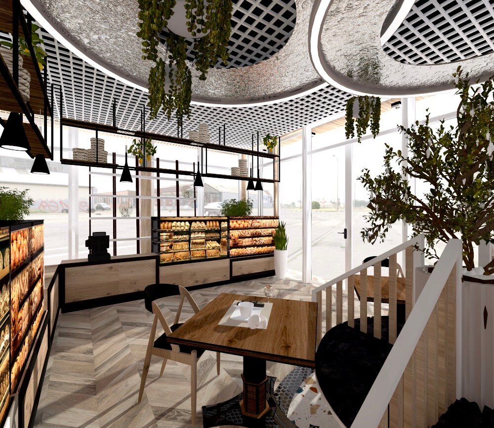 дизайн кафе, эко кафе, интерьер кафе, светлое кафе, интерьер ресторана