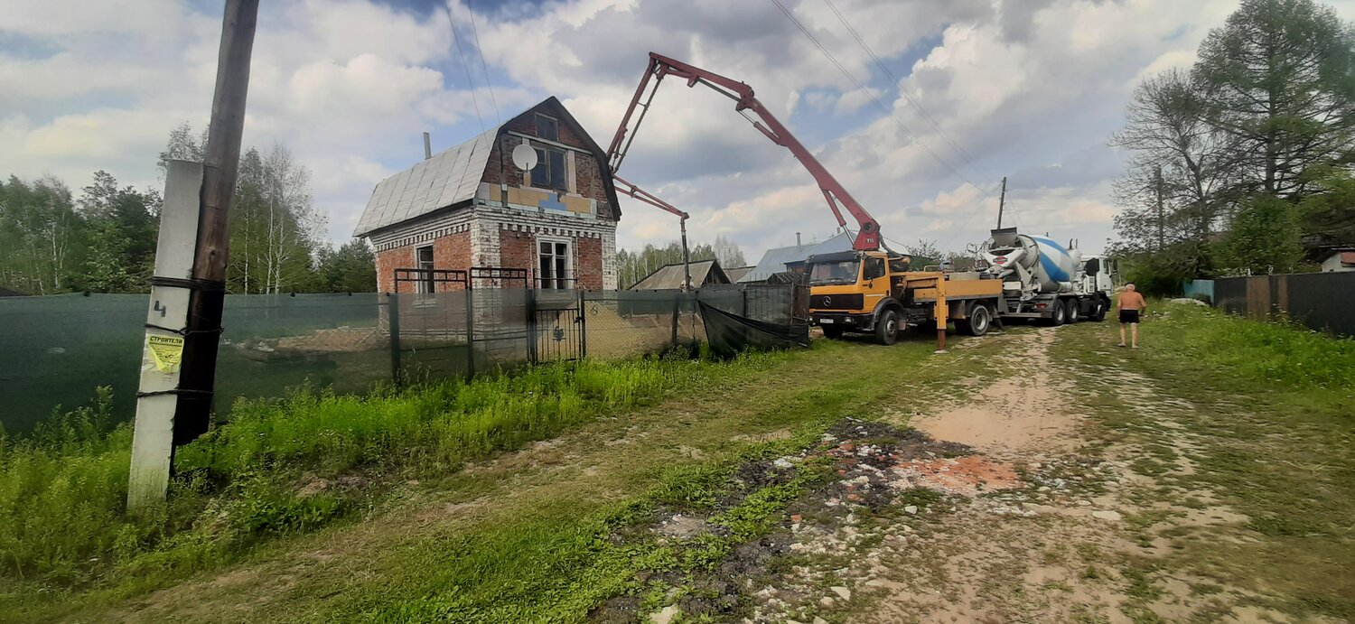 бетононасос в уфе, строительство, строительство домов, кран манипулятор 3.3тоннь, бетононасос