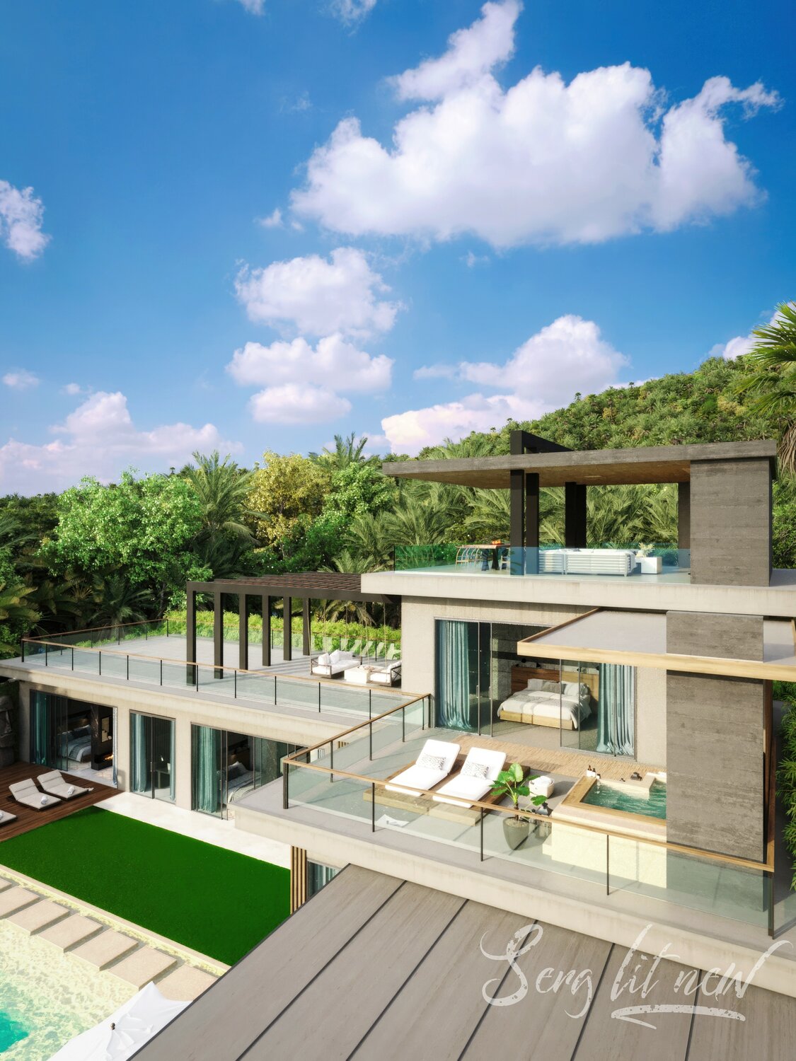 вилла, дом мечты, современная вилла, дом современный, вилла в современном стиле