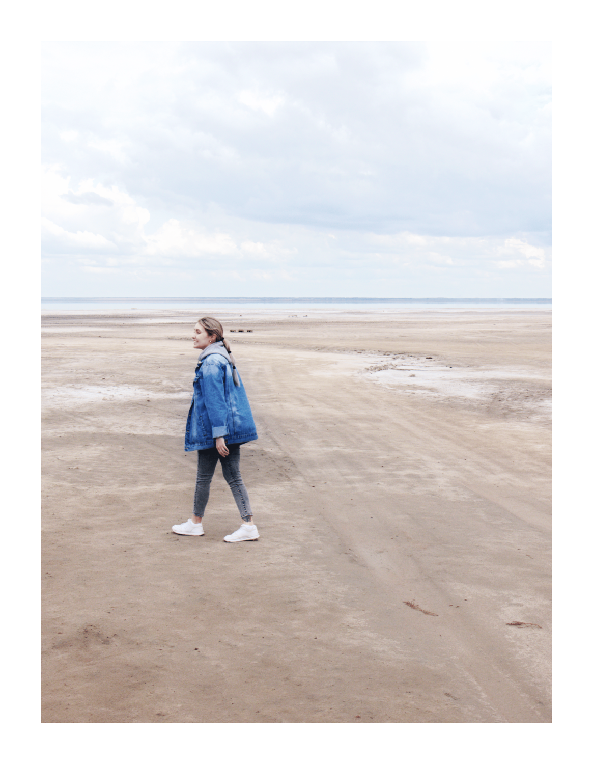 девушка, человек, женщина на море, море в апреле, pwllheli beach