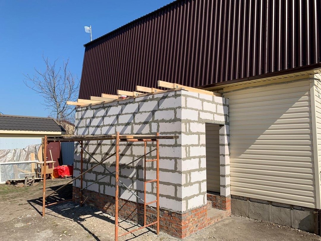 гараж из газобетона, пеноблок, гараж из газобетона проекты, гараж из пеноблоков, гараж из газосиликатных блоков