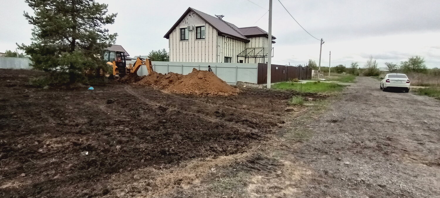 земельного участка, участка, выравнивание участка, участок в деревне, грунт на участке