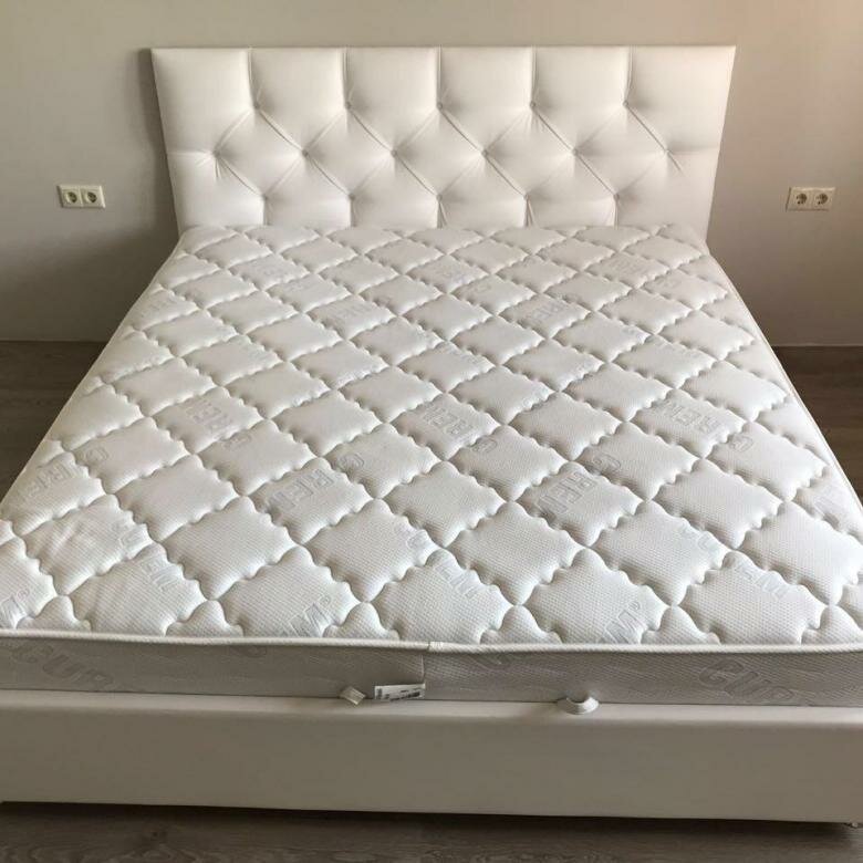 двуспальная кровать, кровать 1.5 с мягким изголовьем, матраса, кровать двуспальная 2019, кровать эрика аскона