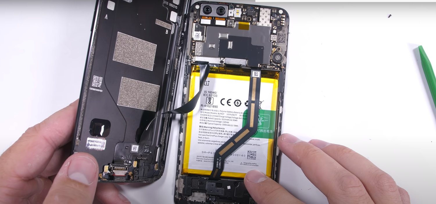 oneplus 5 разбор, oneplus 5 teardown, oneplus 5 плата, oneplus 5 материнская плата, oneplus 5