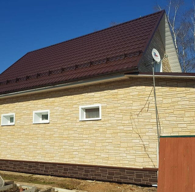 Монтаж фасада из камня