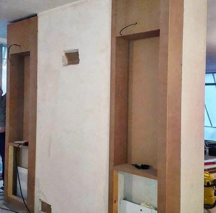 короб под батарею из гипсокартона, перегородка гипсокартон, шкаф из гипсокартона, встроенный шкаф из гипсокартона, стенка из гипсокартона
